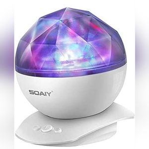 Aurora Northern Light Projection LED Night Light Lamp w 8 Lighting Mode speaker.